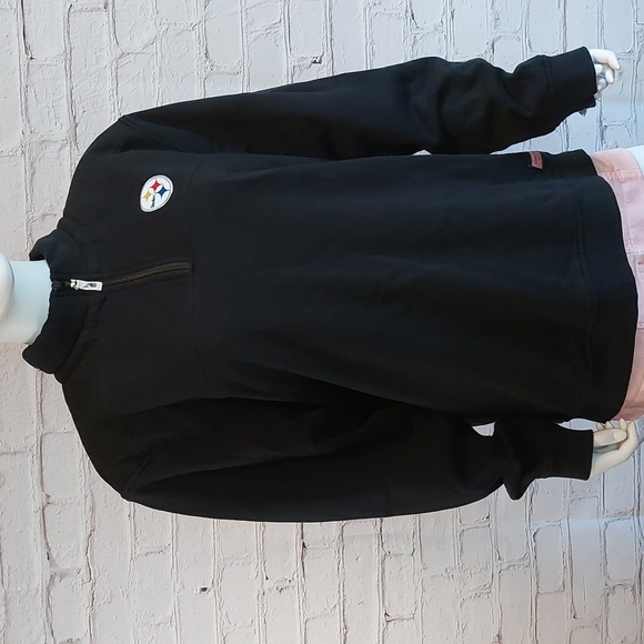 STEELERS Vineyard Vines Black Men’s Pittsburgh Steelers 1/4 Zip Jacket - Picture 1 of 8